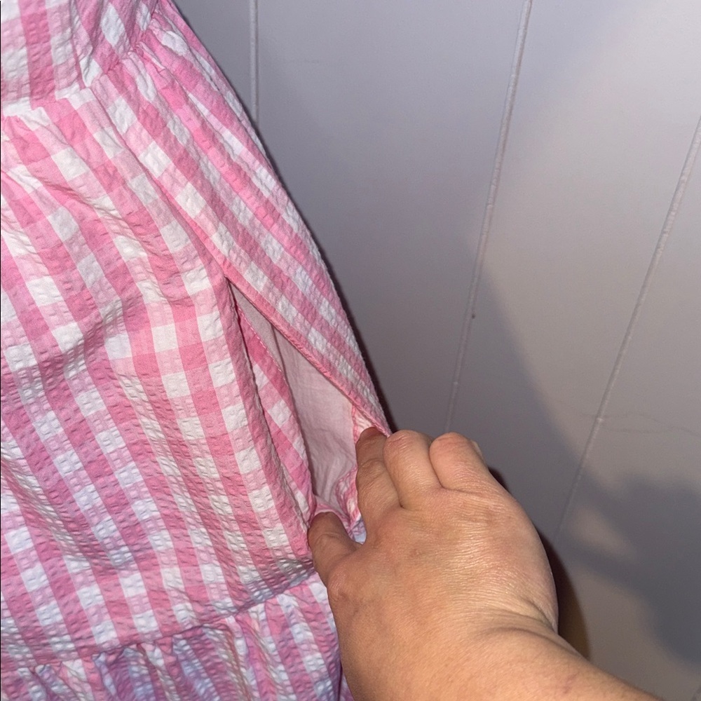 J. Crew Pink Checkered Maxi Dress - Picture 4 of 9